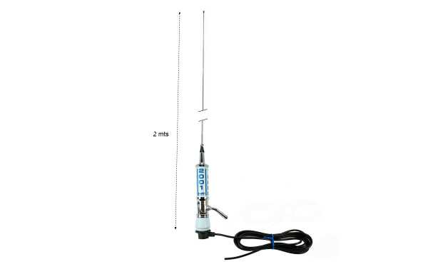 LEMM TURBO2001 Antena dobrável CB 27 Mhz comprimento 200 cm cor Branco