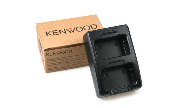 The Kenwood UBC-9 is a dual desktop charger designed to charge Kenwood brand walkie-talkies, specifically compatible with the UBZ-LJ9SET model.