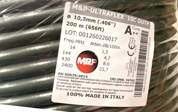 Câble coaxial de haute qualité 10,3 mm, couleur verte