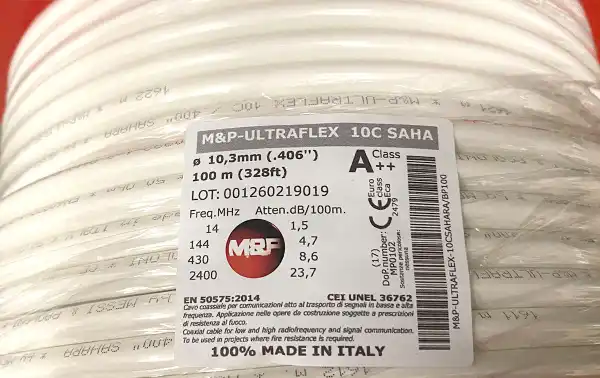 Câble coaxial ULTRAFLEX10C SAHARA M&P haute qualité 10,3 mm, couleur blanche