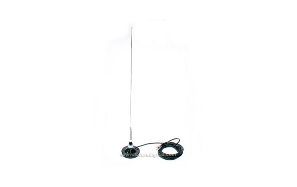 MIRMIDON VH-4R Antena movil VHF con muelle + BASE DE IMAN 9 CM.