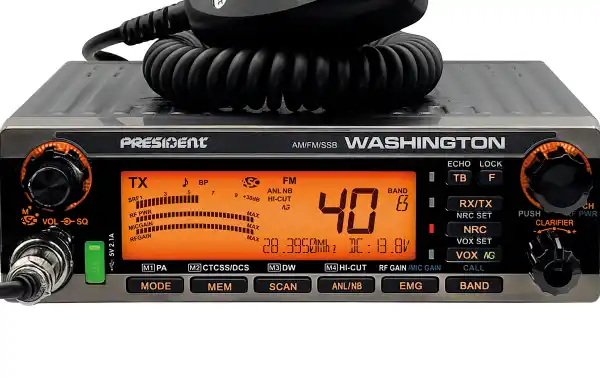 PRESIDENT WASHINGTON radio station - AM/FM/SSB HF 10 meters power 80 W