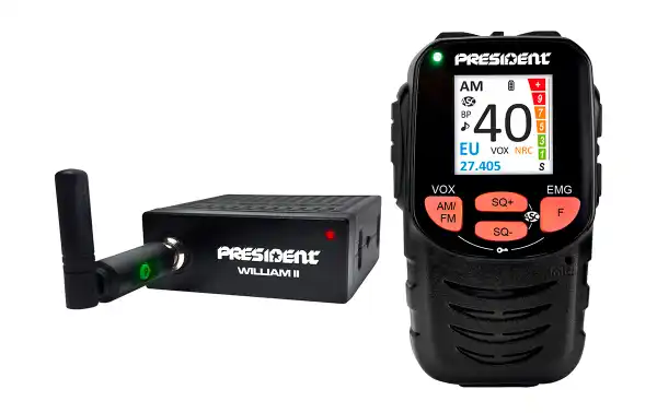 PRESIDENT WILLIAM II Emisora de CB 27 Mhz microfono inalambrico