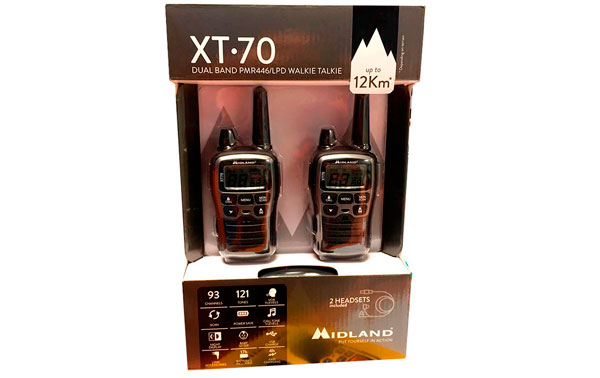 walkies MIDLAND XT-70 pares pmr446 USO LIVRE