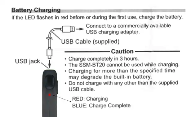 Microfone fone de ouvido Bluetooth YAESU SSM-BT20