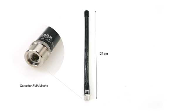 Antena helicoidal Z47294 ZODIAC 80 Mhz para walkie PROWA80