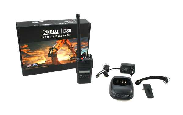 D80 ZODIAC Talkie Walkie Professionnel de 66 à 88 Mhz. 5 watts. IP67 étanche